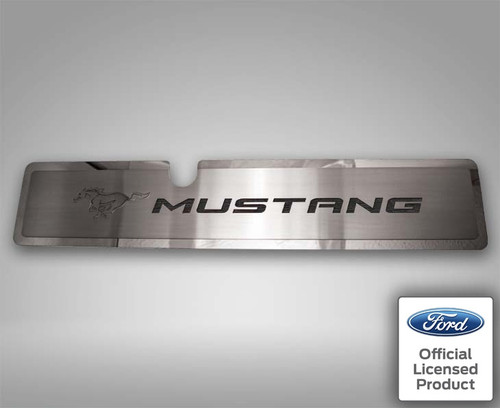 12015-2017 MUSTANG GT- RADIATOR COVER VANITY PLATE 'PONY & MUSTANG' | BRUSHED, CHOOSE COLOR 12015-2017 MUSTANG GT- RADIATOR COVER VANITY PLATE 'PONY & MUSTANG' | BRUSHED, CHOOSE COLOR