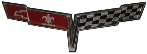 Corvette C3 1980 Stingray Crossed Flag Emblem Garage Steel Sign