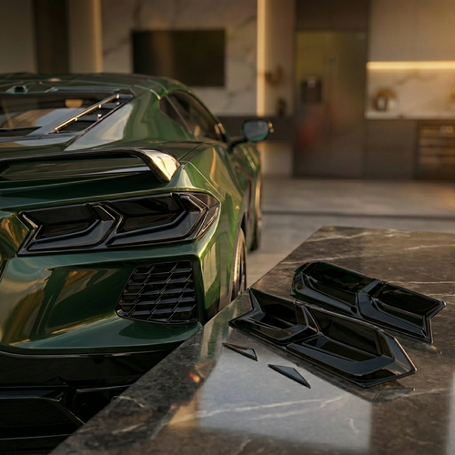 Corvette C8 Stingray Black Out Tail Light Covers