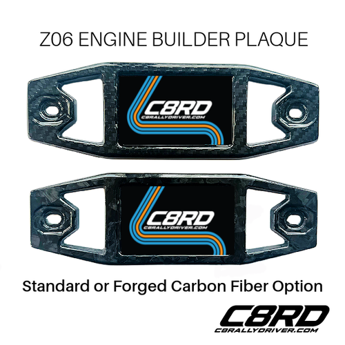 Carbon Fiber Z06 Engine Builder Plaque