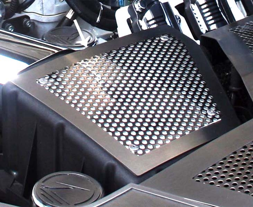 2010-2015 CAMARO - AIR BOX FILTER STOCK COVER | PERFORATED STAINLESS STEEL