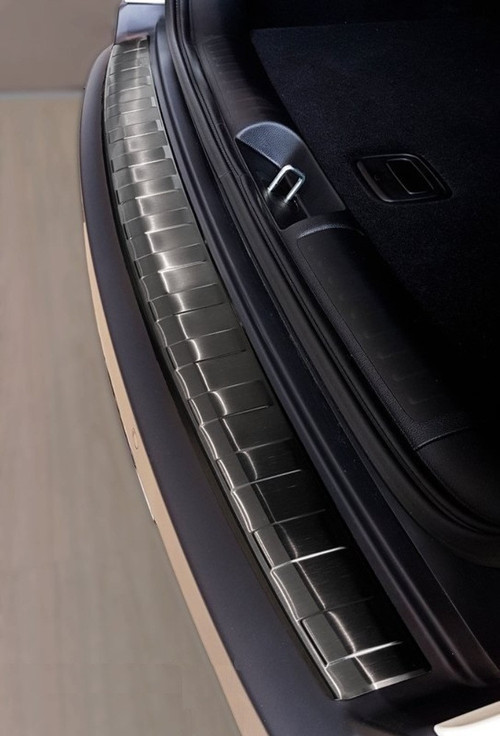 2019-2023 Jeep Cherokee - Brushed Graphite Stainless Steel Rear Bumper ...