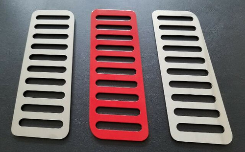 Camaro Dead Pedal Trim Plate; Brushed (16-24 Camaro) - Free Shipping