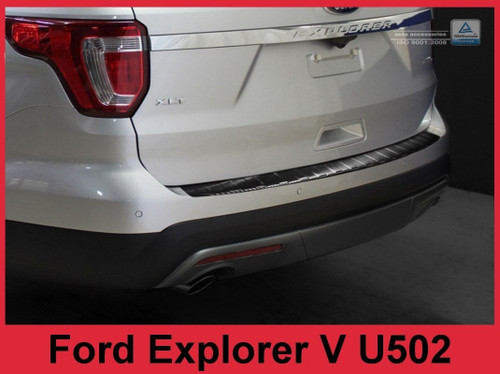 2011 - 2015 Ford Explorer - Graphite Stainless Steel Rear Bumper Protector
