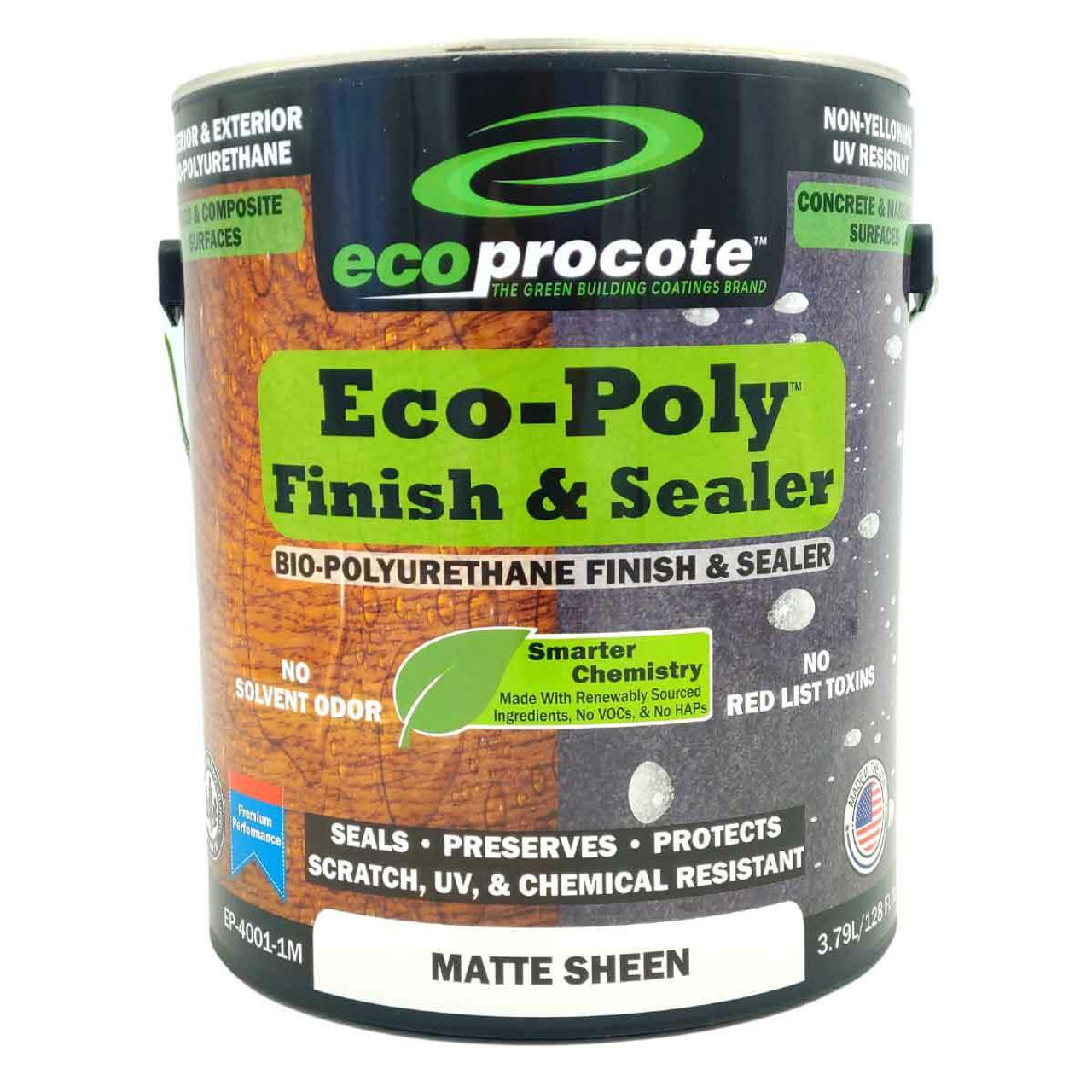 EcoProCote Eco Tuff 1 Gal Clear Gloss Polyurethane Coat Seal for Concrete &  Wood, 1 Piece - Fry's Food Stores