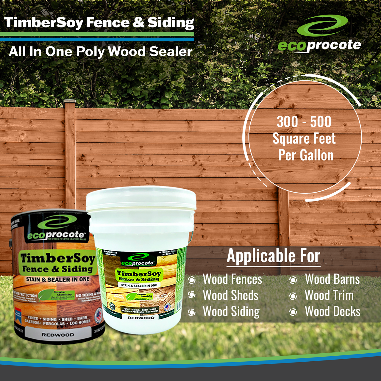 Fence Stain - Easy Spray Fence Stain - Eco Safety Products