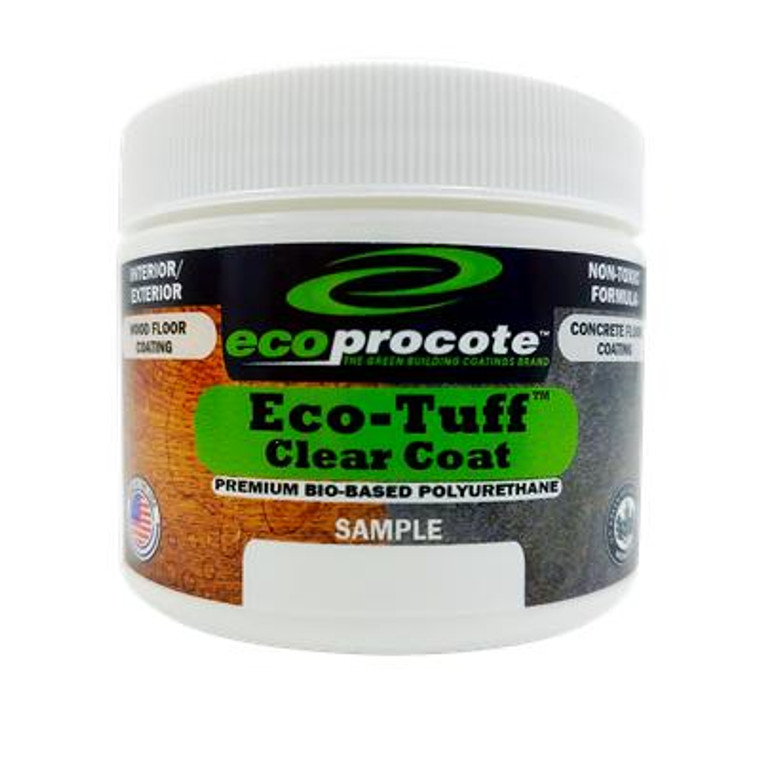 EcoProCote Eco-Tuff Polyurethane Clear Coating Sample, 2 Oz