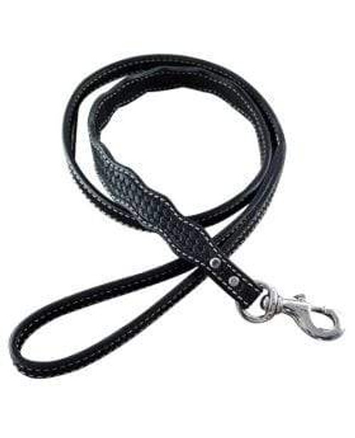 Black Leather leash 4' x 1" wide