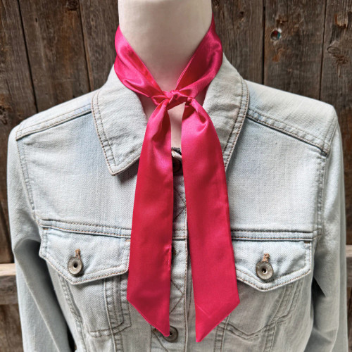 Hot Pink Western Skinny Mini Wild Rag Scarf / Cowgirl Necktie 309