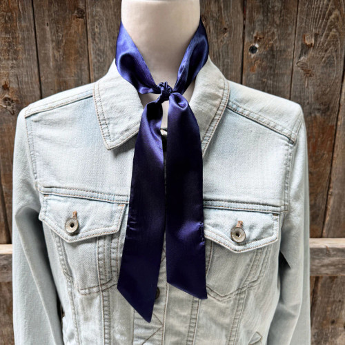 Dark Blue Western Skinny Mini Wild Rag Scarf / Cowgirl Necktie 307