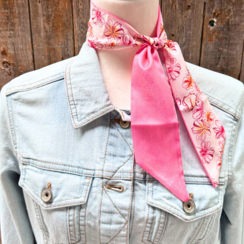 Pink Western Skinny Mini Wild Rag Scarf / Cowgirl Necktie 113