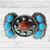 Bowtie Turquoise and Garnet Concho 2" W215