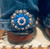 1 pair Hem Hikers with Rodeo Drive 1.5 inch Conchos, Antique Silver, Capri(Blue), & AB