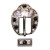 Antique Silver Jet and AB European Crystal Fancy Buckle