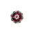 Ruby and AB  Antique Silver 1.25" European Crystal Concho