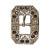 Topaz and Champagne Crystal Square Cart Buckle