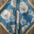 35X35" Blue and Cream Roses Wild Rag / Scarf 