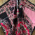35X35" Pink and Black Wild Rag / Scarf 