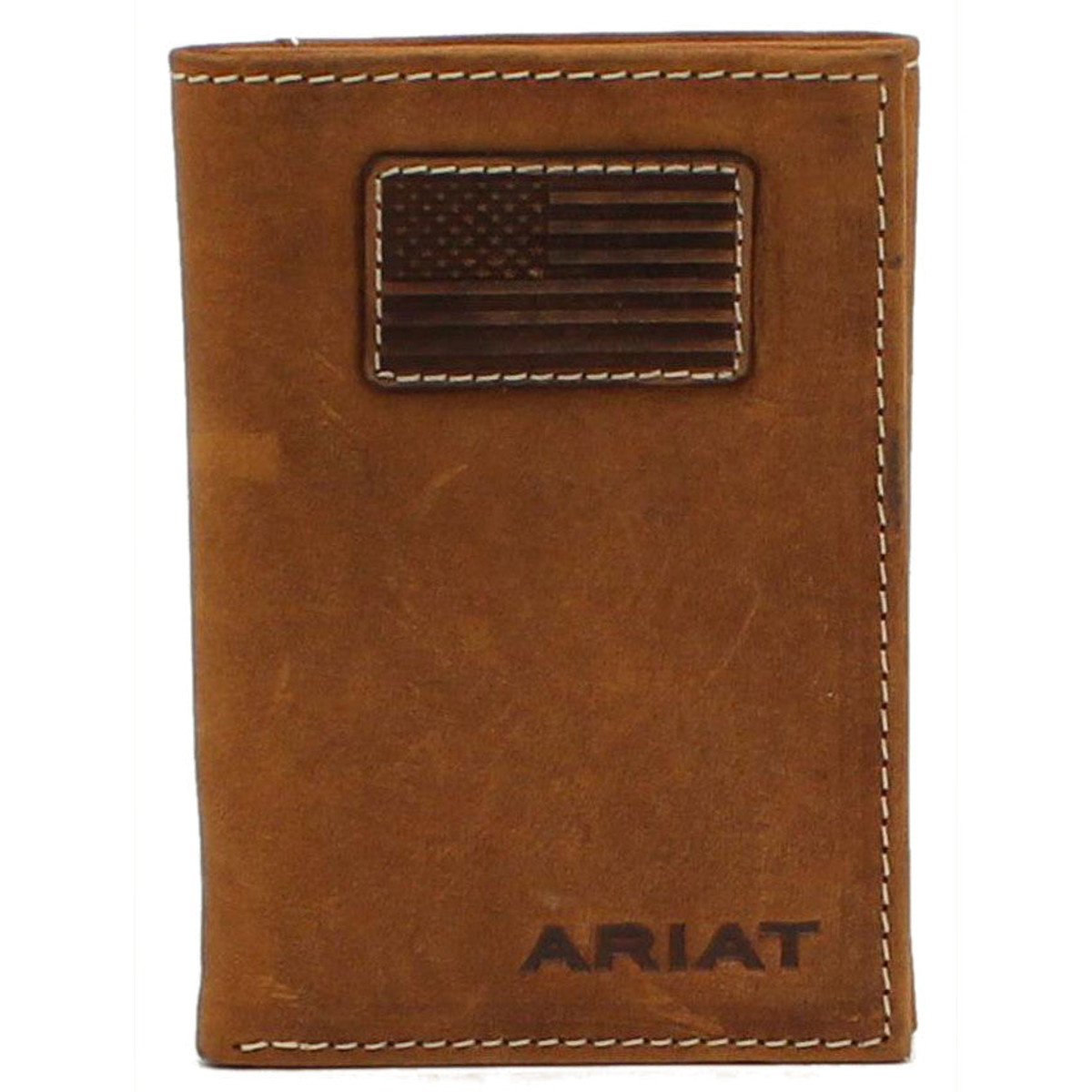 Ariat Men's U.S.A. Flag Patch Tri-Fold Wallet