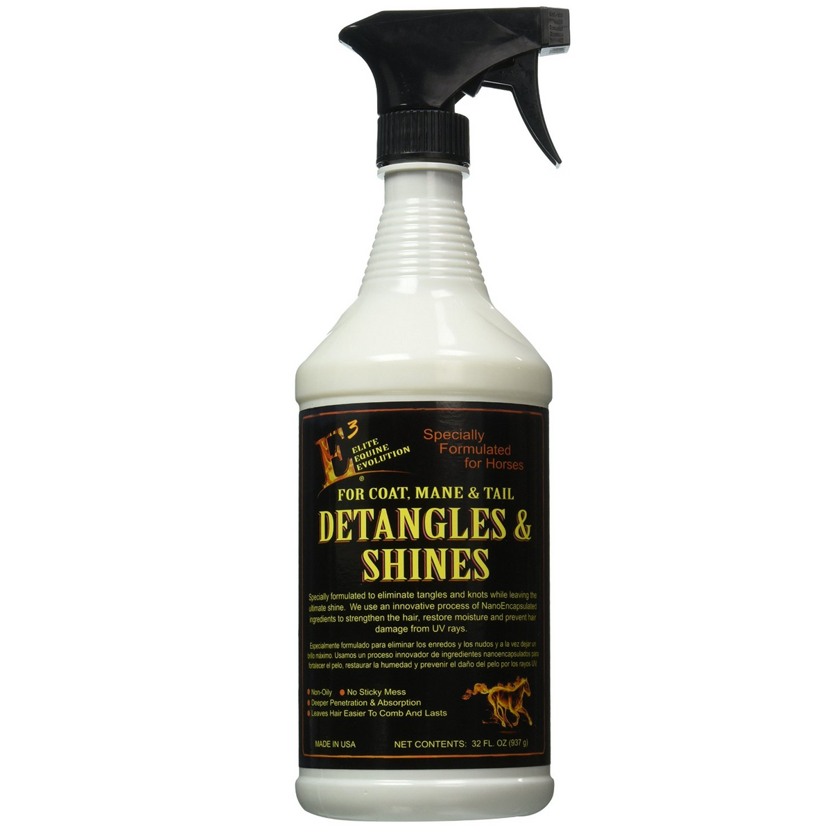 Elite Equine Evolution E3 Detangles & Shines - 32 oz. Elite Equine Evolution E3 Detangles & Shines - 32 oz.