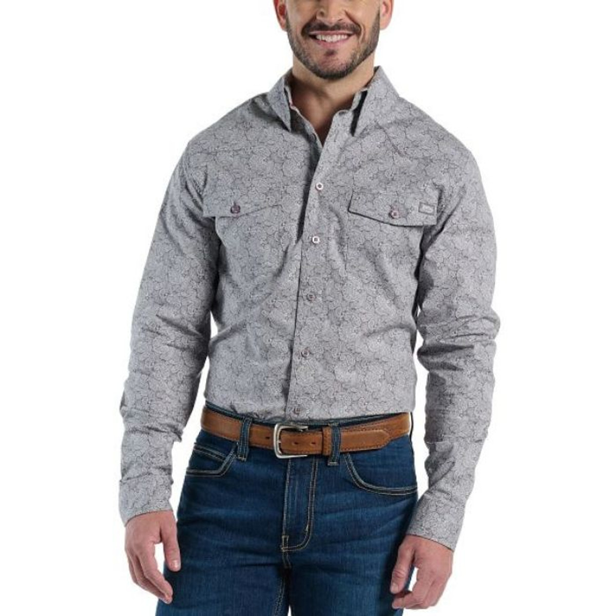 Justin Men's Buckskin Long Sleeve Woven Western Shirt