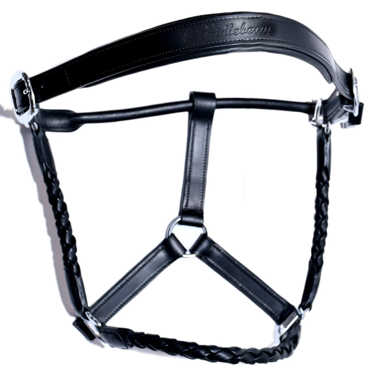 Bridleberry Barrel Braided Leather Halter Bridleberry Barrel Braided Leather Halter