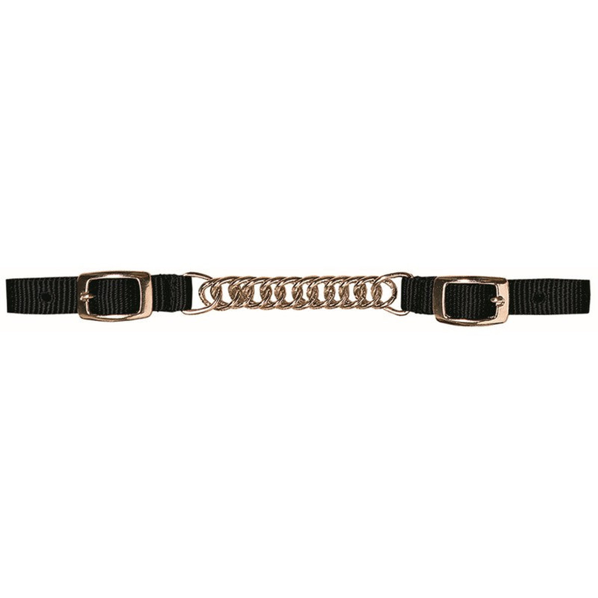 Weaver Nylon Curb Strap with Flat Link Chain Weaver Nylon Curb Strap with Flat Link Chain