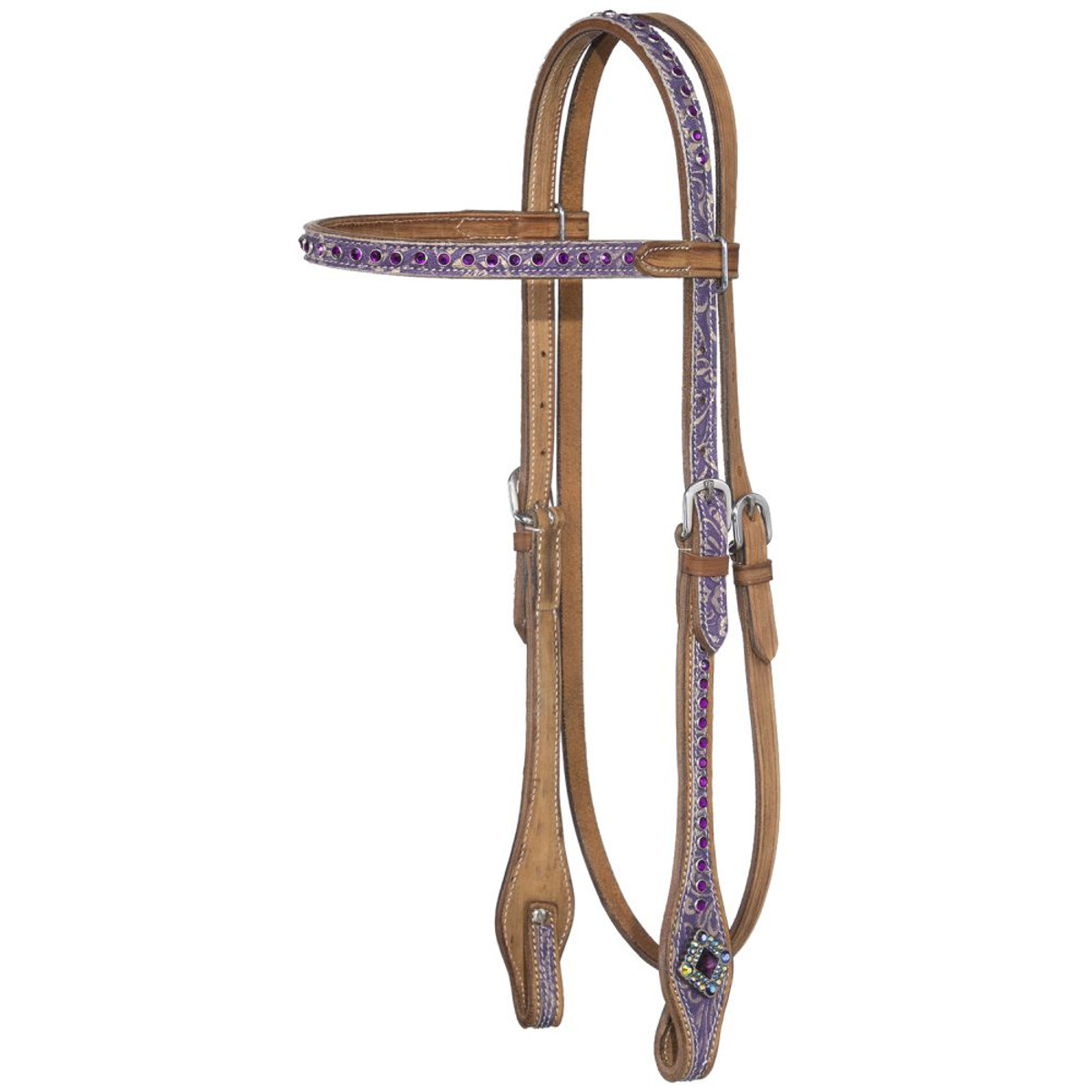 Silver Royal Sweet Pea Browband Headstall Silver Royal Sweet Pea Browband Headstall
