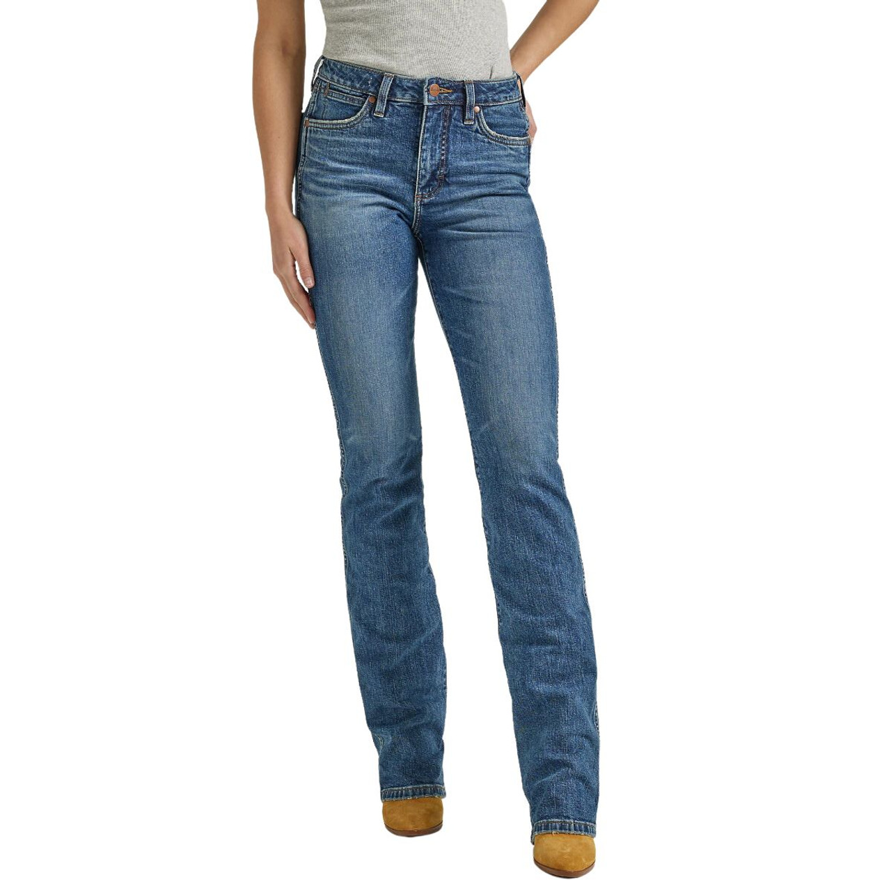 High Rise Bootcut w/Pinched Seam Detail Jeans - Abigail's
