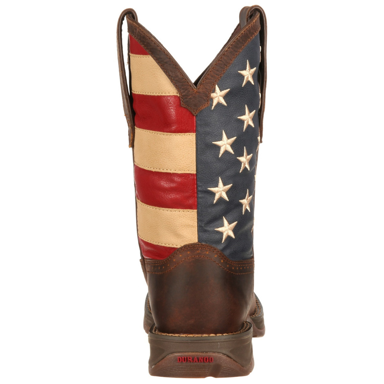 Rebel by Durango Men's Patriotic Flag Pull-On Square Toe Cowboy