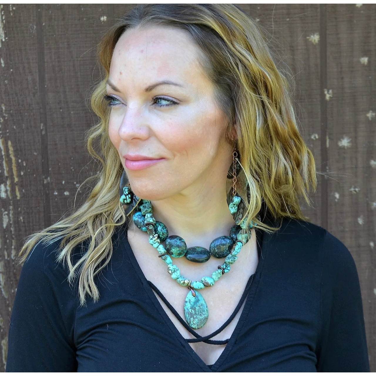 African Inspired Chunky Turquoise/Seed Bead Statement Necklace – KJ's  Jewels, LLC