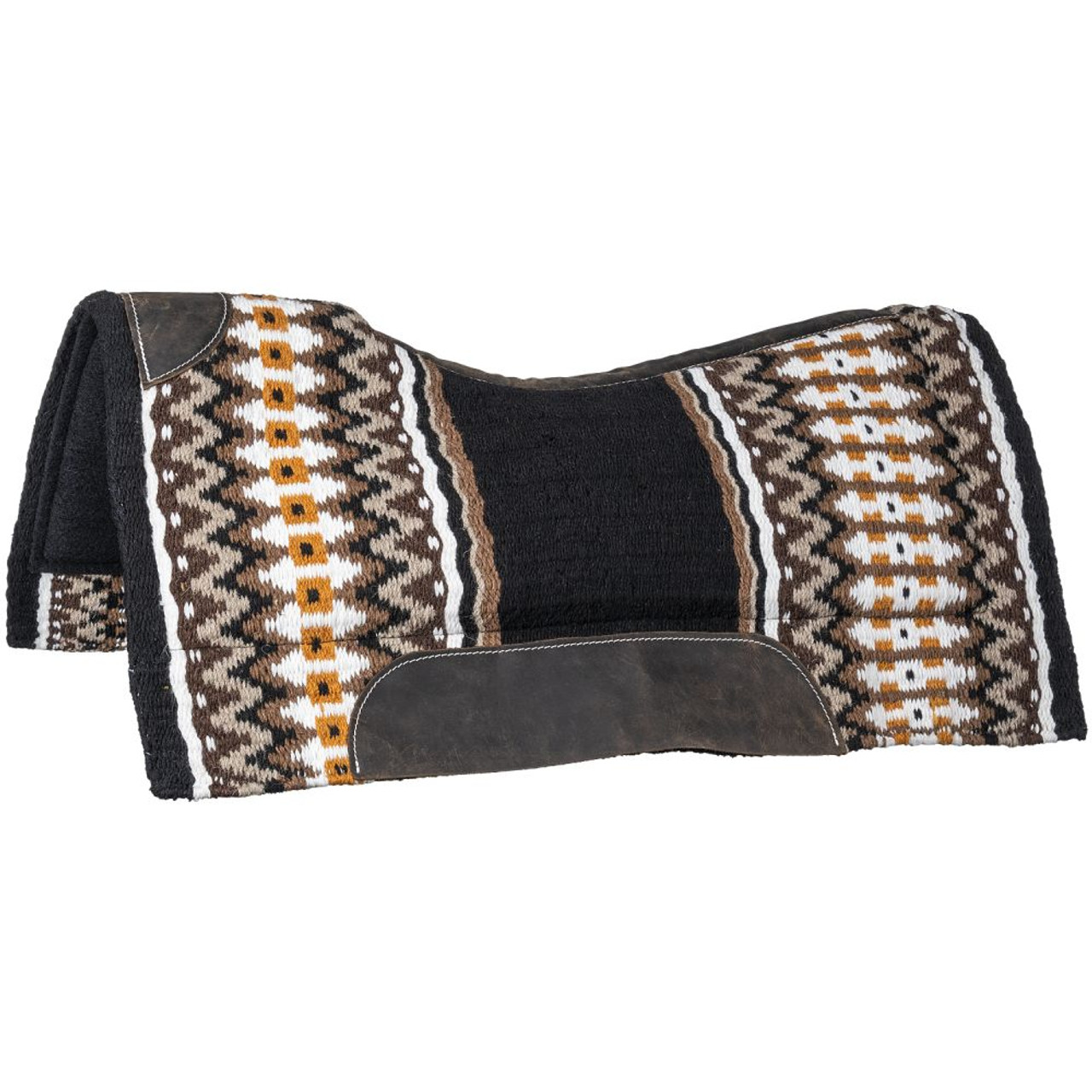 Contour Classic Saddle Pad-Black Wear Leather