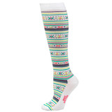 Boot Doctor Women's White Aztec Over The Calf Boot Socks