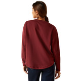 Ariat Women's Oxblood Red Terry Henley Sweatshirt