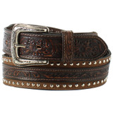 Nocona Men's Floral Tooled Tapered Western Belt