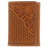 Nocona Men's Pro Series Tooled Tri-Fold Wallet