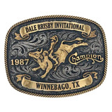 Montana Silversmiths Dale Brisby Invitational 1987 Trophy Belt Buckle