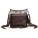 Myra Classic Etchings Leather & Hairon Bag