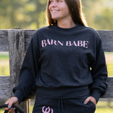 Dapplebay Women's Barn Babe Waffle Crewneck Sweatshirt