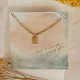 Women's Rest in Him Mini Christian Tag Necklace