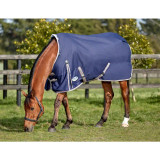 WeatherBeeta ComFiTec Essential Standard Neck Heavy Turnout Blanket - Navy/Silver/Red