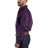Justin Men's Chestnut Long Sleeve Woven Western Shirt