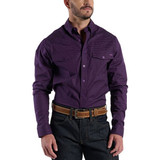 Justin Men's Chestnut Long Sleeve Woven Western Shirt