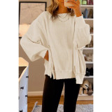 Women's Waffle Long Sleeve Oversized Top