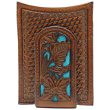 Nocona Men's Colorful Underlay Leather Money Clip