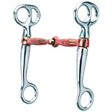 Weaver Tom Thumb Snaffle Bit with 5" Copper Plated Mouth, Chrome Plated