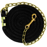 Weaver 8' Poly Lead Rope with 6" Brass Plated Swivel Chain