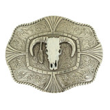 Nocona Longhorn Skull Rope Edge Belt Buckle