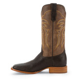 R. Watson Men's Mocha Brown Bullhide/Portillo Tan Cowhide Cowboy Boots