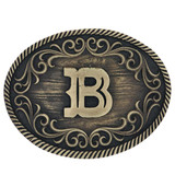 Montana Silversmiths Filigree Initial Attitude Belt Buckle